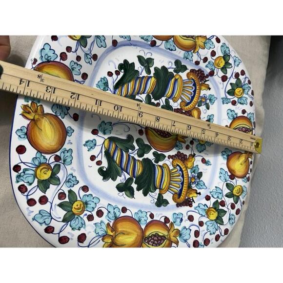 CORNUCOPIA Pomegranate Platter Wall Plate Made in Italy “ARTISTICA” - Picture 9 of 9